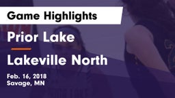 Prior Lake  vs Lakeville North  Game Highlights - Feb. 16, 2018