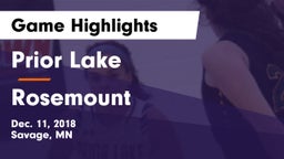 Prior Lake  vs Rosemount  Game Highlights - Dec. 11, 2018