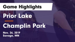 Prior Lake  vs Champlin Park  Game Highlights - Nov. 26, 2019