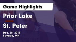 Prior Lake  vs St. Peter  Game Highlights - Dec. 28, 2019