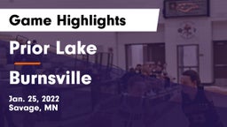 Prior Lake  vs Burnsville  Game Highlights - Jan. 25, 2022