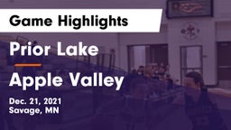 Prior Lake  vs Apple Valley  Game Highlights - Dec. 21, 2021