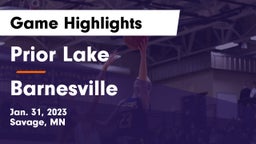 Prior Lake  vs Barnesville  Game Highlights - Jan. 31, 2023