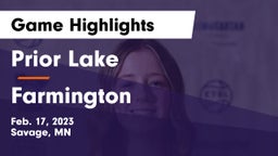 Prior Lake  vs Farmington  Game Highlights - Feb. 17, 2023