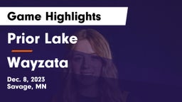 Prior Lake  vs Wayzata  Game Highlights - Dec. 8, 2023