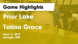 Prior Lake  vs Totino Grace Game Highlights - Sept. 6, 2019