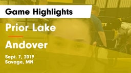 Prior Lake  vs Andover Game Highlights - Sept. 7, 2019