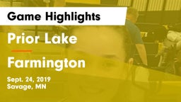Prior Lake  vs Farmington  Game Highlights - Sept. 24, 2019