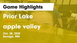 Prior Lake  vs apple valley Game Highlights - Oct. 28, 2020