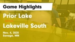 Prior Lake  vs Lakeville South  Game Highlights - Nov. 4, 2020