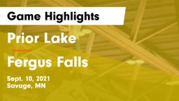 Prior Lake  vs Fergus Falls Game Highlights - Sept. 10, 2021