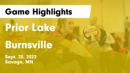 Prior Lake  vs Burnsville Game Highlights - Sept. 20, 2022