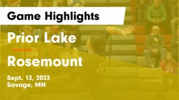 Prior Lake  vs Rosemount  Game Highlights - Sept. 13, 2023