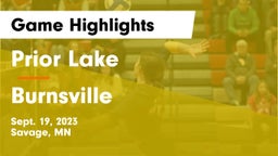Prior Lake  vs Burnsville Game Highlights - Sept. 19, 2023