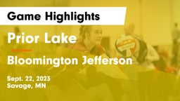 Prior Lake  vs Bloomington Jefferson Game Highlights - Sept. 22, 2023