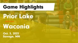 Prior Lake  vs Waconia  Game Highlights - Oct. 3, 2023