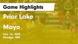 Prior Lake  vs Mayo Game Highlights - Oct. 14, 2023