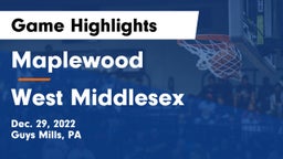 Maplewood  vs West Middlesex   Game Highlights - Dec. 29, 2022