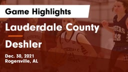 Lauderdale County  vs Deshler  Game Highlights - Dec. 30, 2021