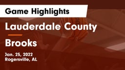 Lauderdale County  vs Brooks  Game Highlights - Jan. 25, 2022