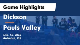 Dickson  vs Pauls Valley  Game Highlights - Jan. 13, 2023