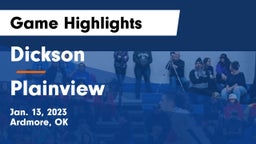Dickson  vs Plainview  Game Highlights - Jan. 13, 2023