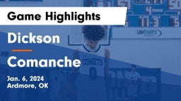 Dickson  vs Comanche  Game Highlights - Jan. 6, 2024