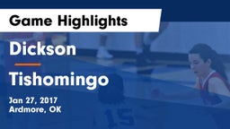 Dickson  vs Tishomingo  Game Highlights - Jan 27, 2017
