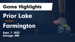 Prior Lake  vs Farmington  Game Highlights - Sept. 7, 2023