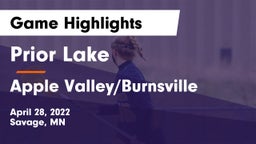 Prior Lake  vs Apple Valley/Burnsville Game Highlights - April 28, 2022