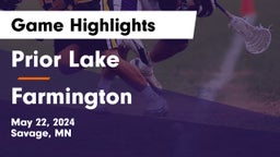 Prior Lake  vs Farmington  Game Highlights - May 22, 2024