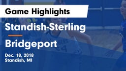 Standish-Sterling  vs Bridgeport Game Highlights - Dec. 18, 2018