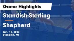 Standish-Sterling  vs Shepherd  Game Highlights - Jan. 11, 2019