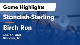 Standish-Sterling  vs Birch Run  Game Highlights - Jan. 17, 2020
