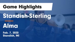 Standish-Sterling  vs Alma  Game Highlights - Feb. 7, 2020