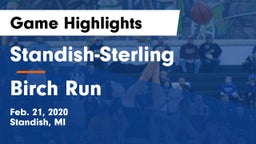 Standish-Sterling  vs Birch Run  Game Highlights - Feb. 21, 2020