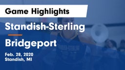 Standish-Sterling  vs Bridgeport  Game Highlights - Feb. 28, 2020