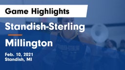 Standish-Sterling  vs Millington  Game Highlights - Feb. 10, 2021