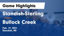 Standish-Sterling  vs Bullock Creek  Game Highlights - Feb. 19, 2021