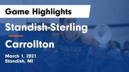 Standish-Sterling  vs Carrollton  Game Highlights - March 1, 2021