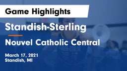Standish-Sterling  vs Nouvel Catholic Central  Game Highlights - March 17, 2021