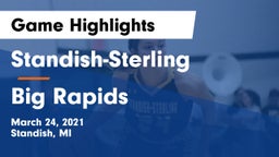 Standish-Sterling  vs Big Rapids  Game Highlights - March 24, 2021