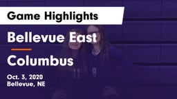 Bellevue East  vs Columbus Game Highlights - Oct. 3, 2020