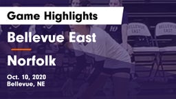 Bellevue East  vs Norfolk Game Highlights - Oct. 10, 2020