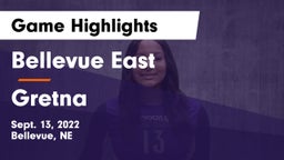 Bellevue East  vs Gretna  Game Highlights - Sept. 13, 2022