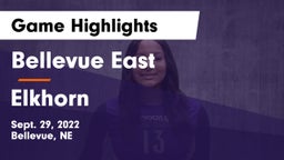 Bellevue East  vs Elkhorn  Game Highlights - Sept. 29, 2022