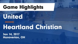 United  vs Heartland Christian Game Highlights - Jan 14, 2017