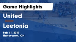 United  vs Leetonia  Game Highlights - Feb 11, 2017