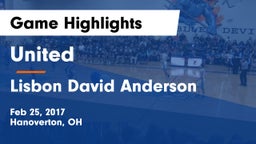 United  vs Lisbon David Anderson  Game Highlights - Feb 25, 2017