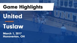 United  vs Tuslaw  Game Highlights - March 1, 2017